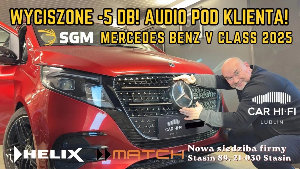 Mercedes V‑Class W447 2025 – Pełne wygłuszenie SGM + Match UP10 DSP | Premium efekt 4–5 dB